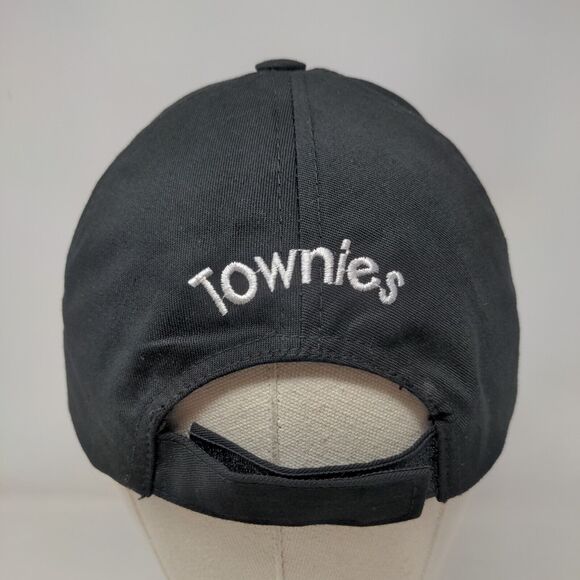 Townies Strapback Hat Black One Size Adjustable Embroidered Vented Holes Cotton - Picture 5 of 8